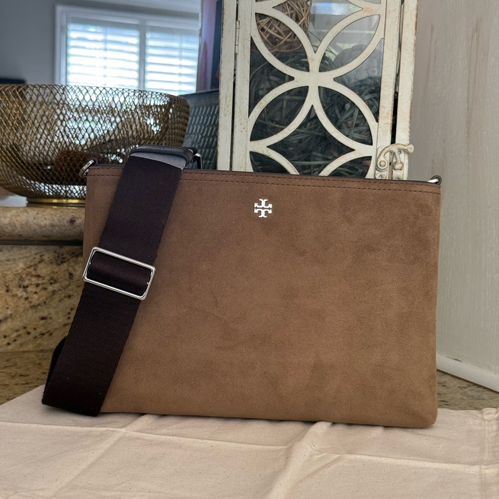 New Tory Burch Blake Suede Swingpack Messenger Bag